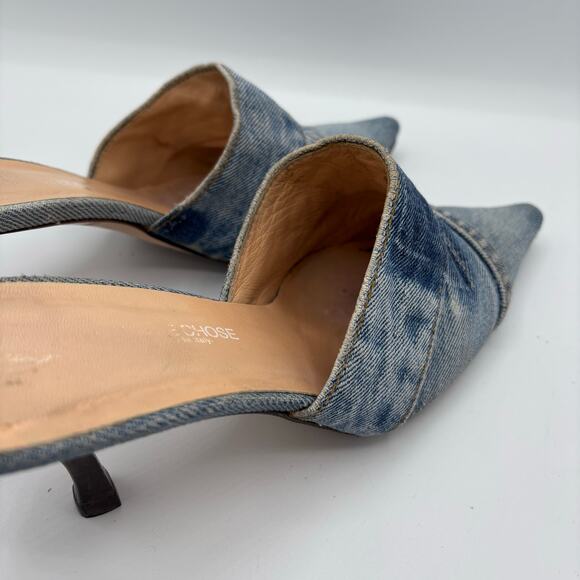 L’autre Chose Denim Kitten Heels Y2K in size 6 - Picture 6 of 6
